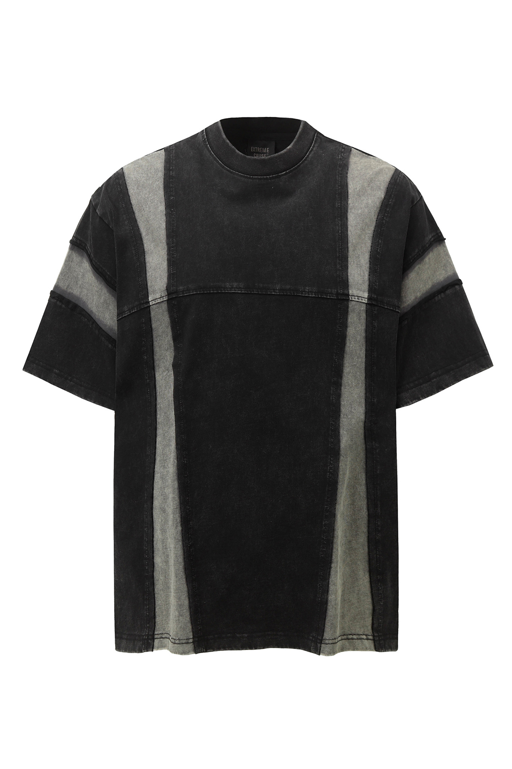 Vacation Vintage Colorblock T-Shirt Washed Tee For Men