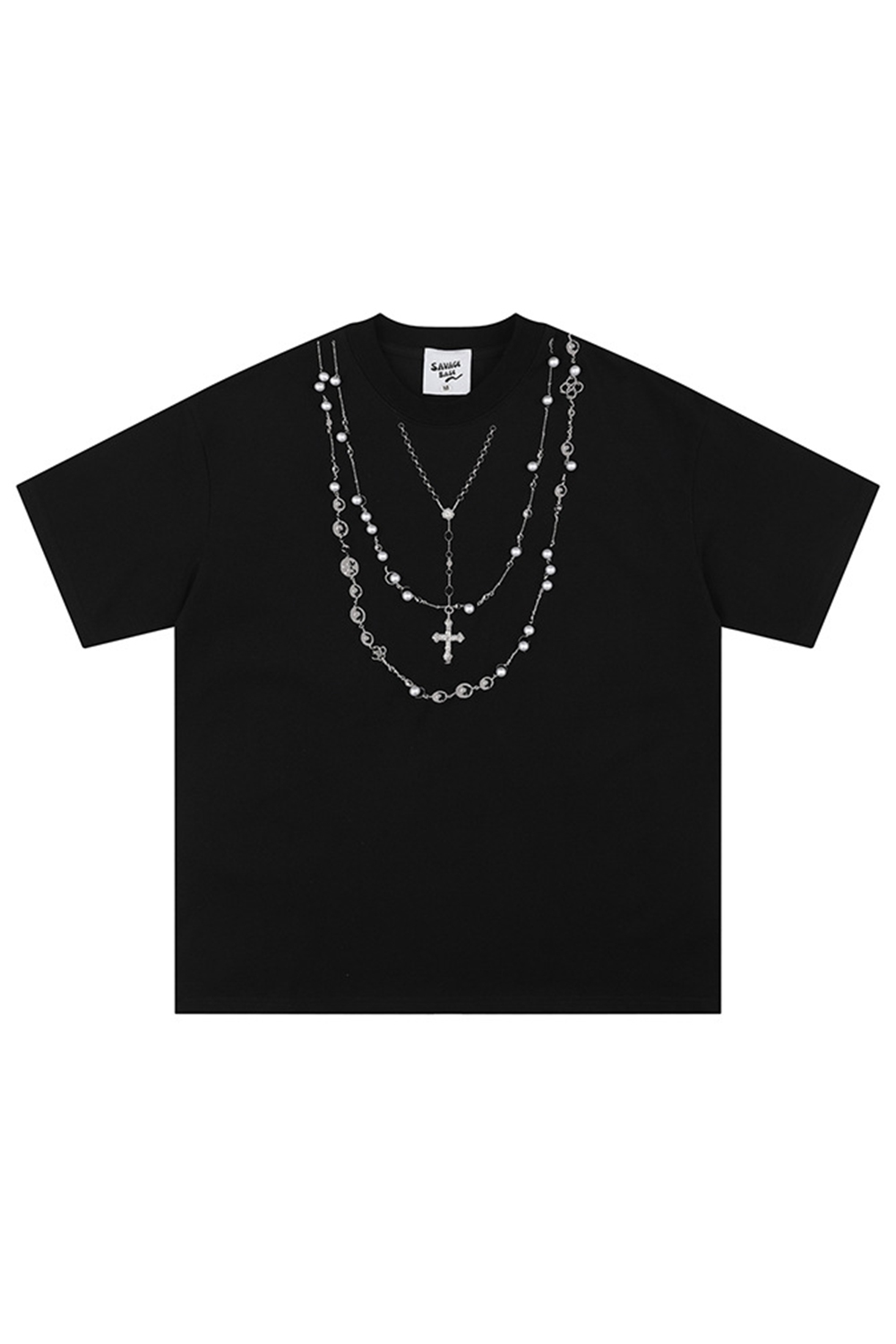 Chain Cross Vacation Street Tee For Men