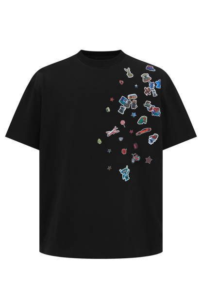 Print T-Shirt Cartoon Tee For Men