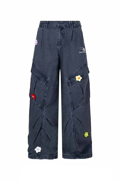 Cargo Pants Washed Jeans Loose Men Pants 