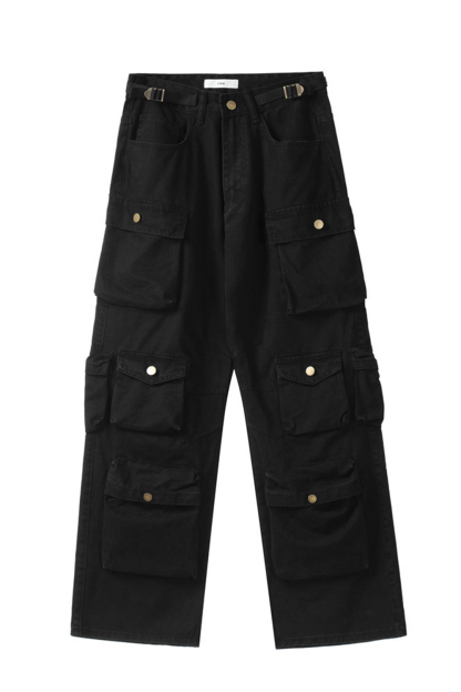 Cargo Pants Washed Jeans Loose Men Pants 