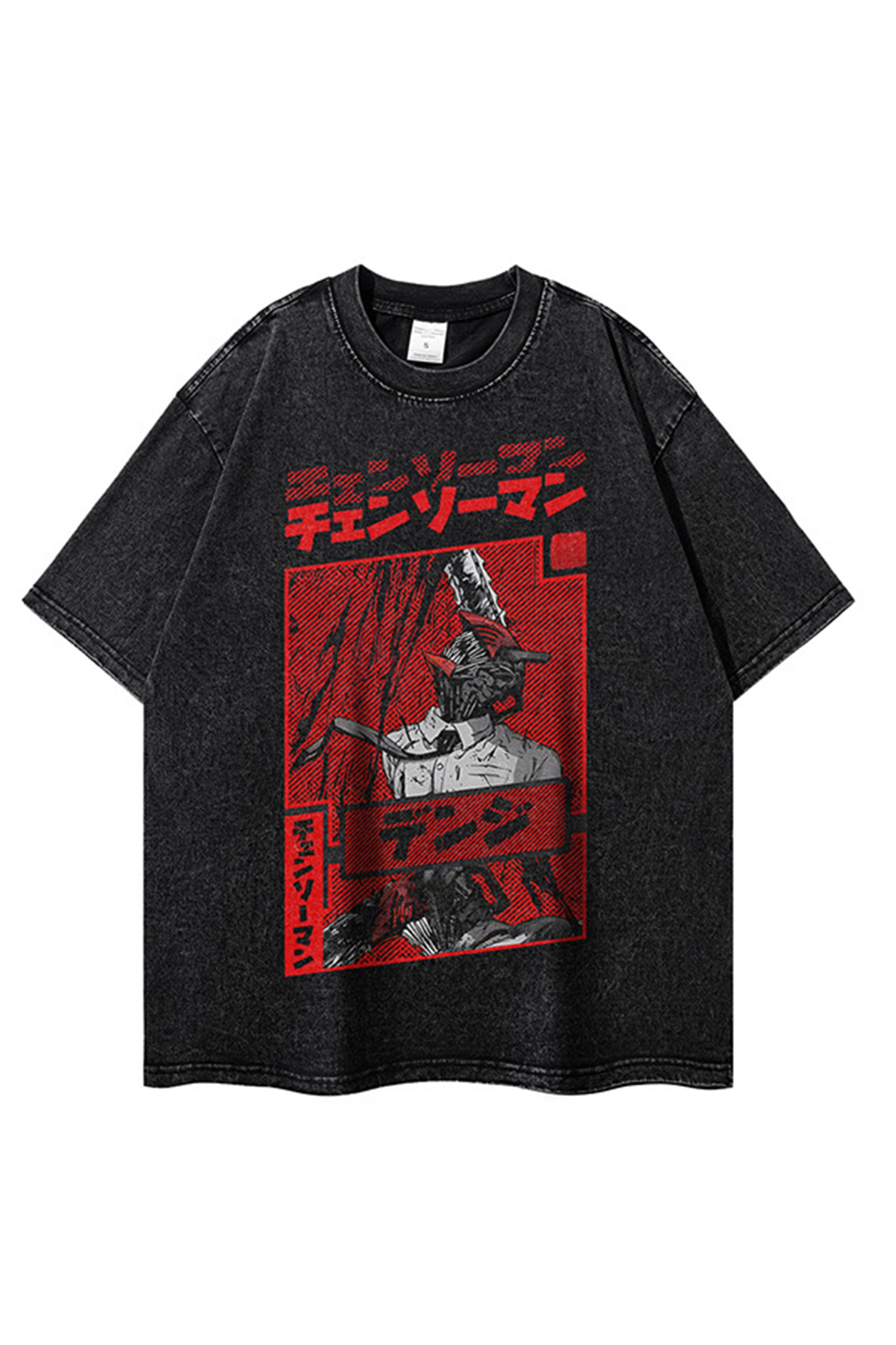 Anime Chainsaw Man Vacation Street Print Tee For Men