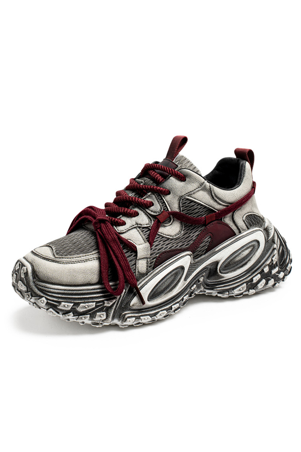 Tire Sole Clunky Sneaker Dirty Sports Damp Shoes for men
