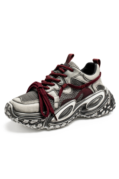 Tire Sole Clunky Sneaker Dirty Sports Damp Shoes for men