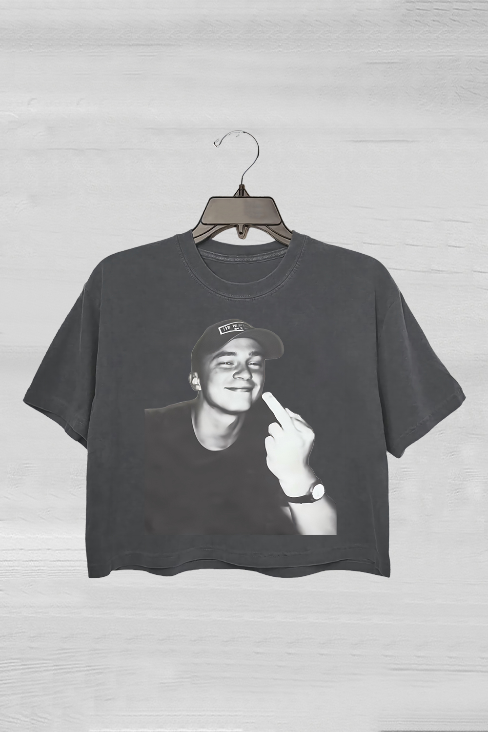 Drew Starkey Rafe Cameron Middle Finger Crop Tee For Women