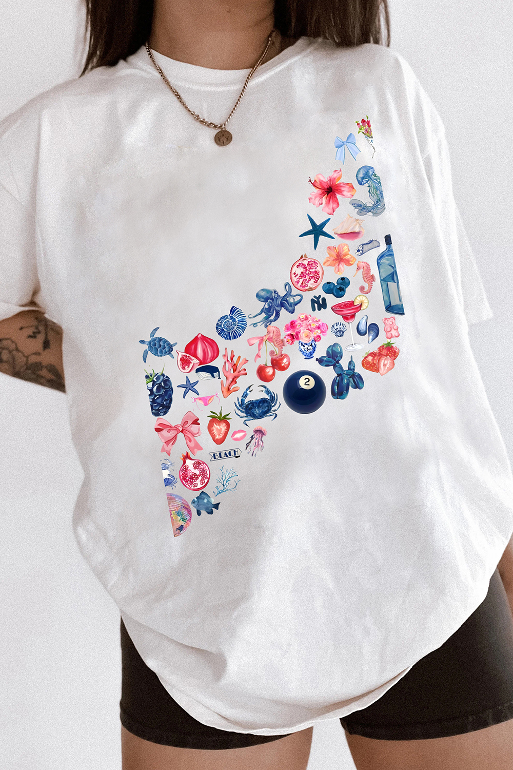 Summer Flower Tee For Women