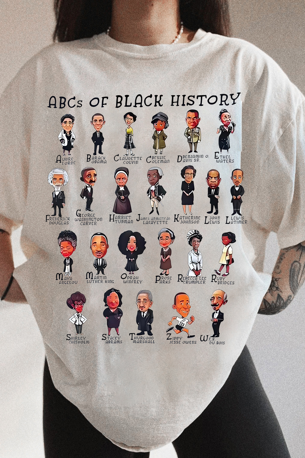 Black History Month ABCs Tee For Women