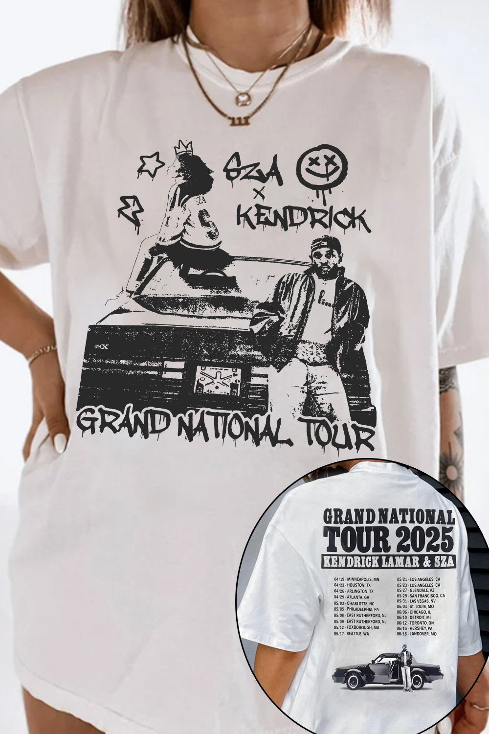 Grand Tour Kendrick Lamar SZA Tee For Women