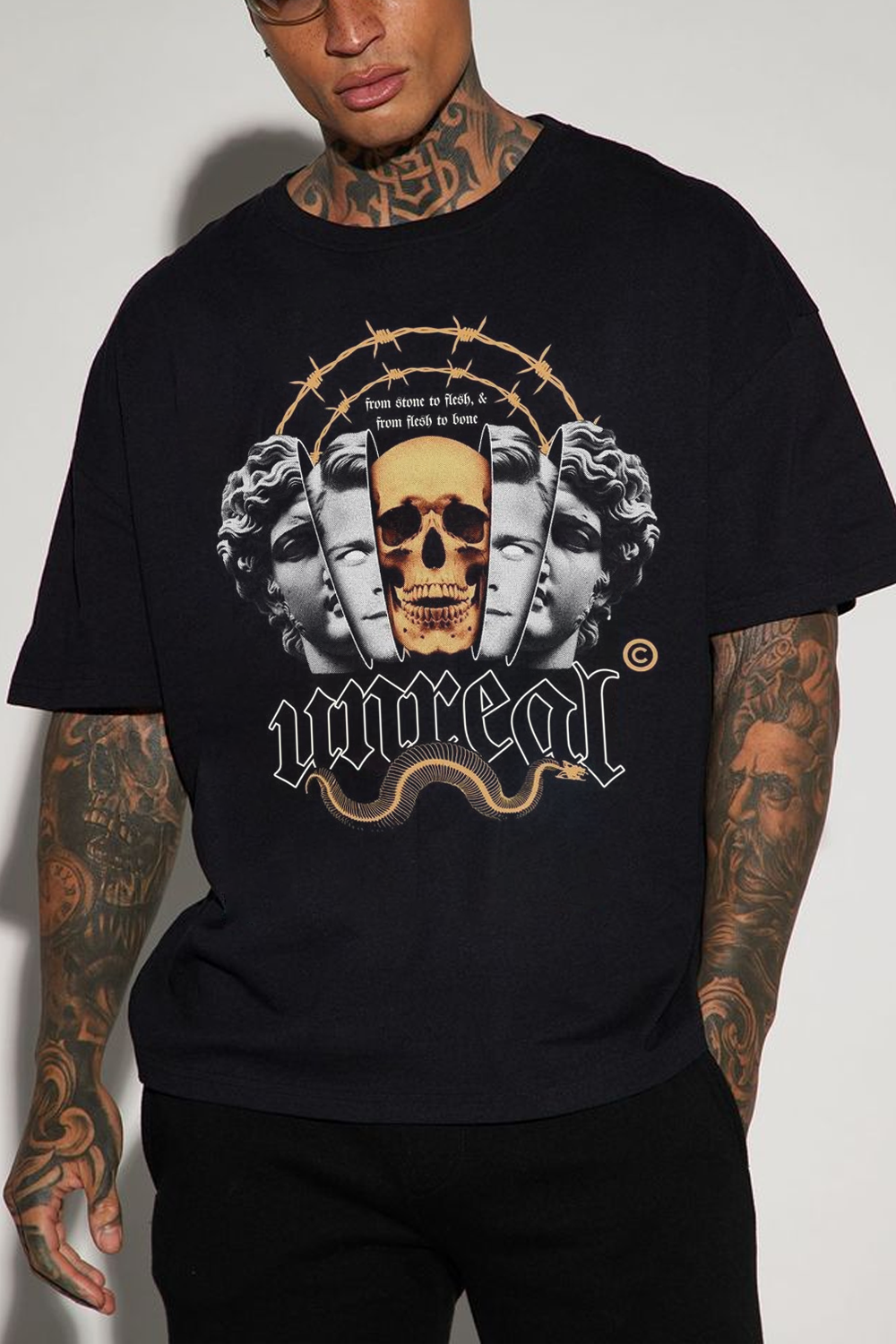 Unreal Graphic Print T-Shirt For Men