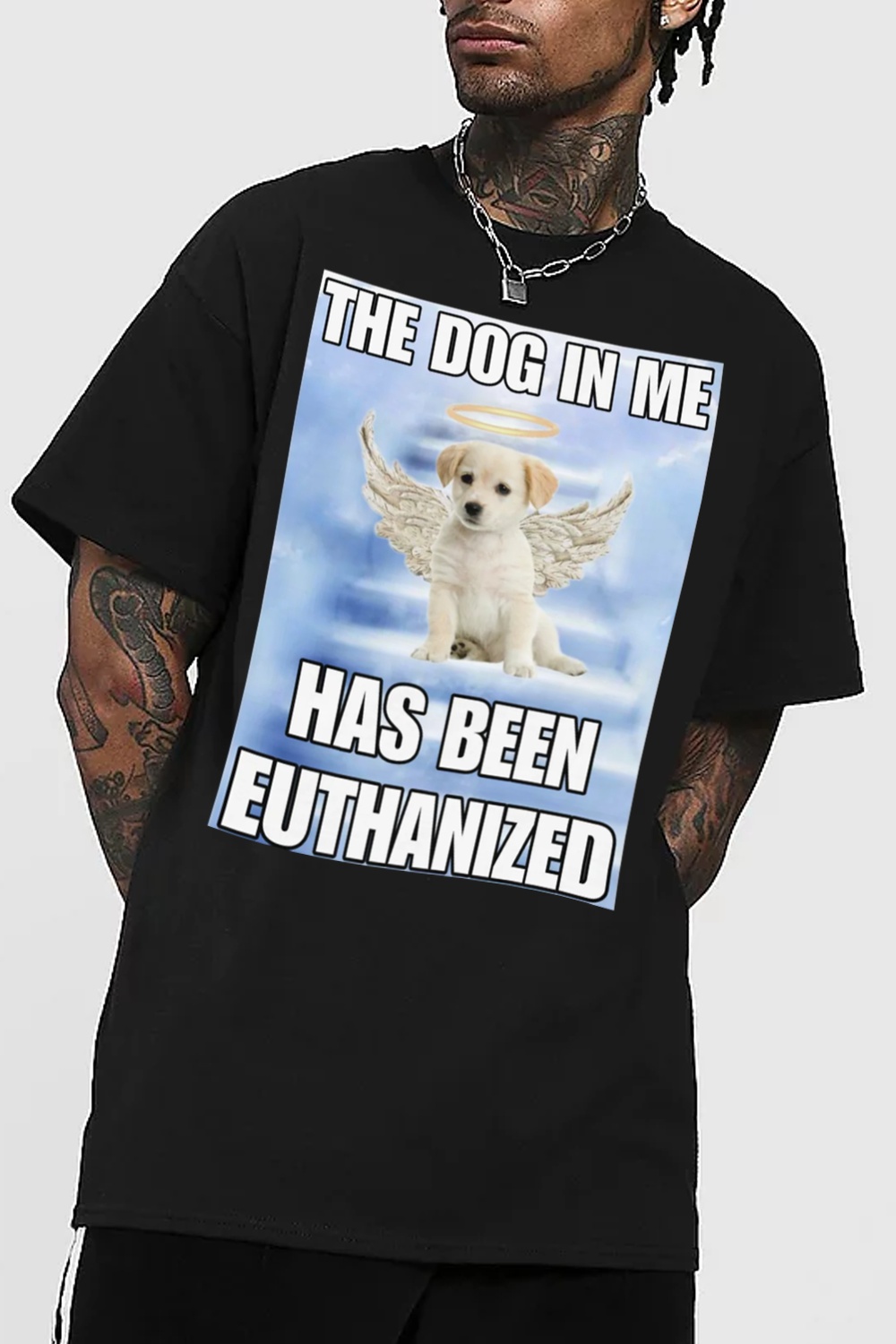 Dog Print T-Shirt Tee for Men
