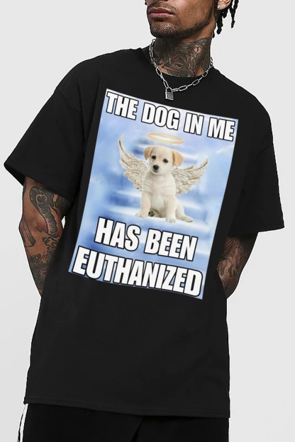 Dog Print T-Shirt Tee for Men