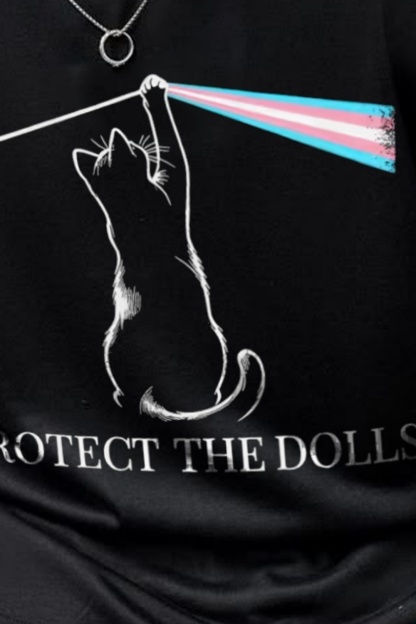 Letter Cat Print T-Shirt Tee for Men