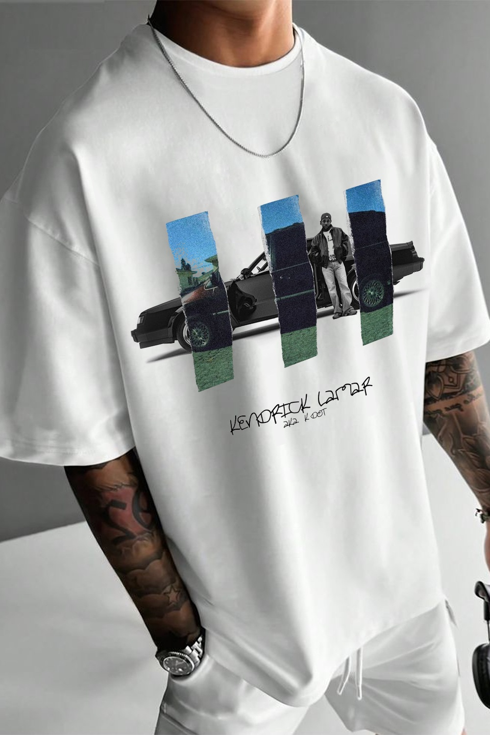 Car Graphic T-Shirt Tee for Men