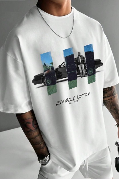 Car Graphic T-Shirt Tee for Men
