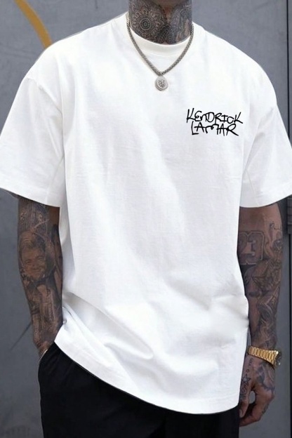 Letter KENDRICK LAMAR Graphic T-Shirt Tee for Men