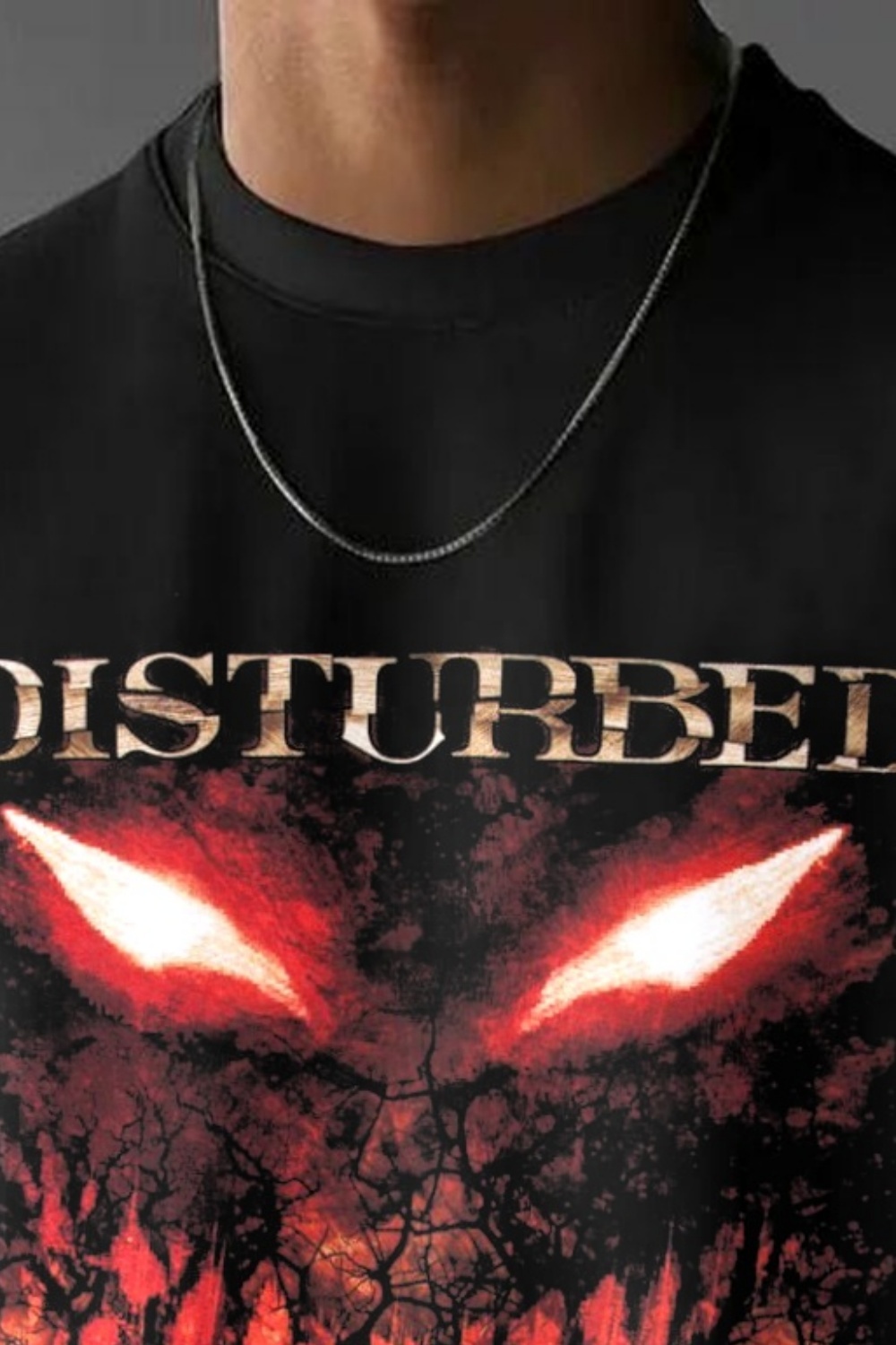 Disturbed Graphic Hip Hop Print T-Shirt Tee for Men