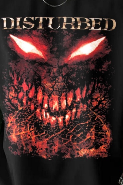 Disturbed Graphic Hip Hop Print T-Shirt Tee for Men