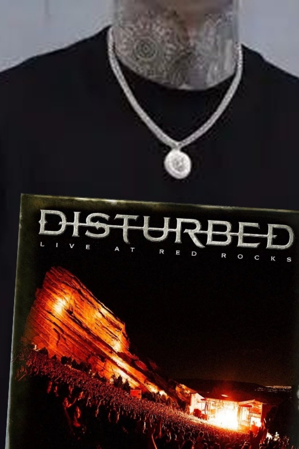 DISTURBED Graphic Hip Hop Print T-Shirt Tee for Men
