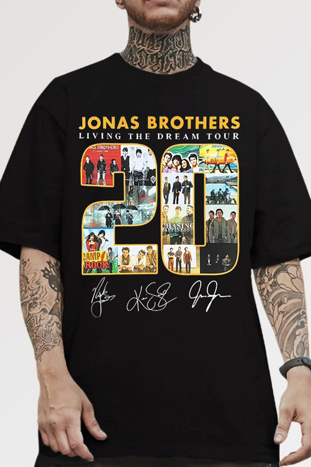 Jonas Brothers Living the Dream Tour Tee For Men