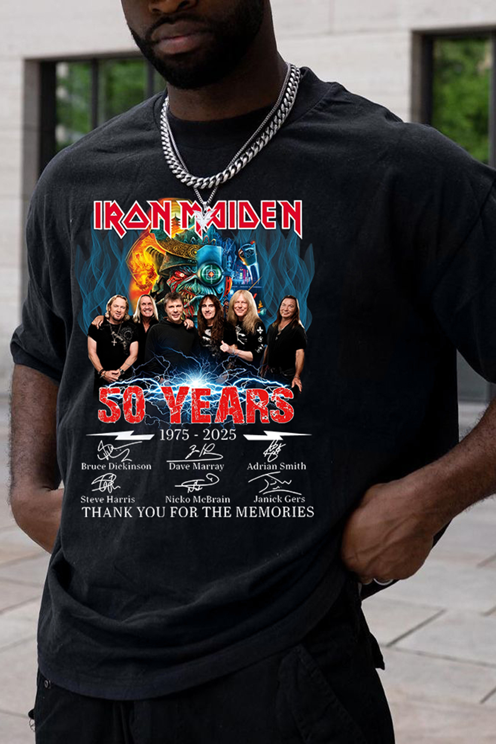 Iron Maiden 50 Year 1975-2025 Tee For Men