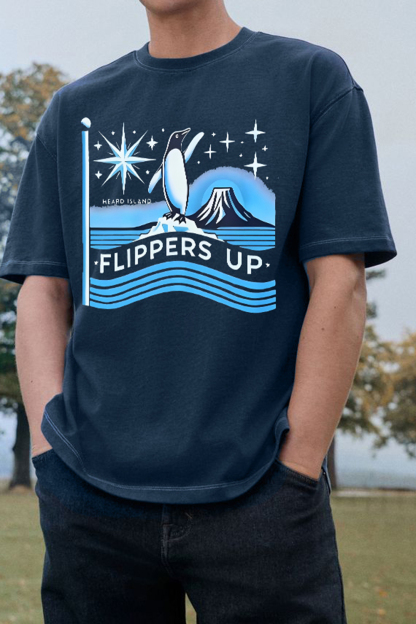 I Stand With The Penguins Flippers Up Tee For Men