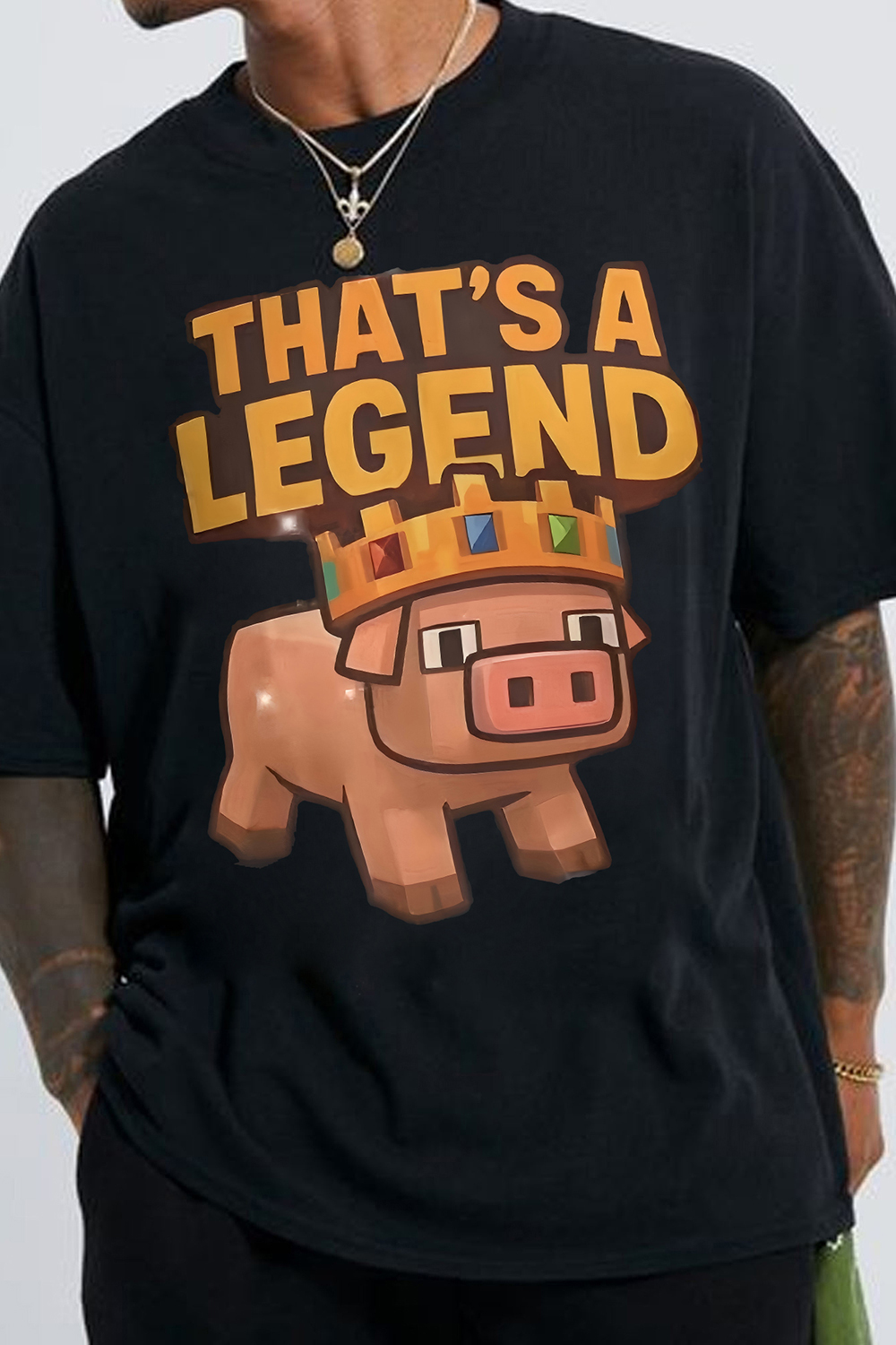 Legend Minecraft Chicken Jockey Tee For Men
