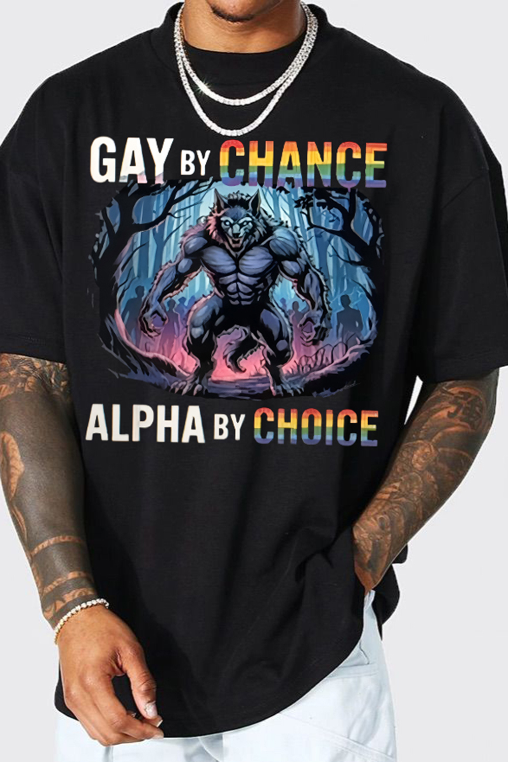 Alpha By Choice Gay By Chance LGBT Tee For Men