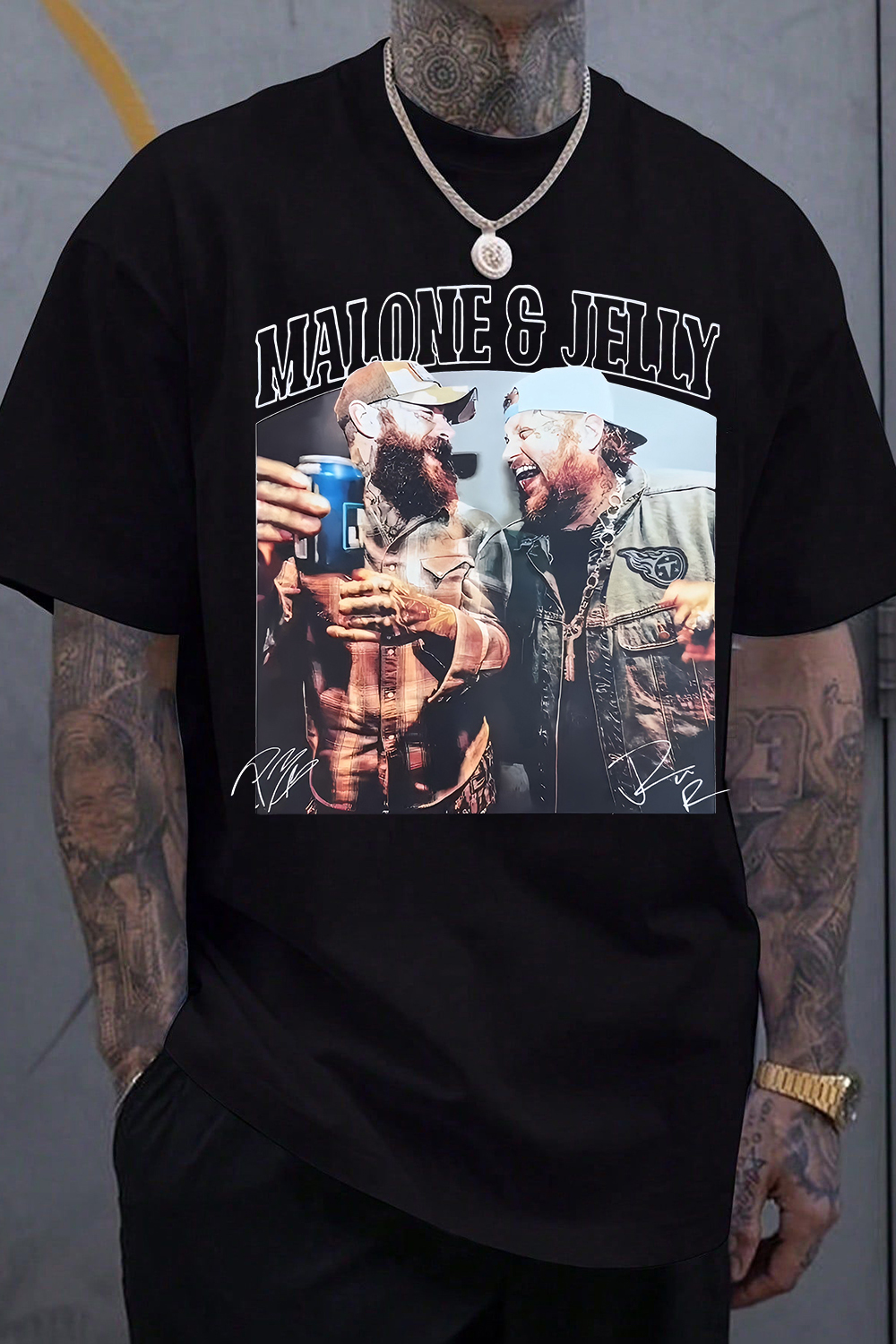 Post Malone & Jelly Roll Tour Graphic Tee For Men