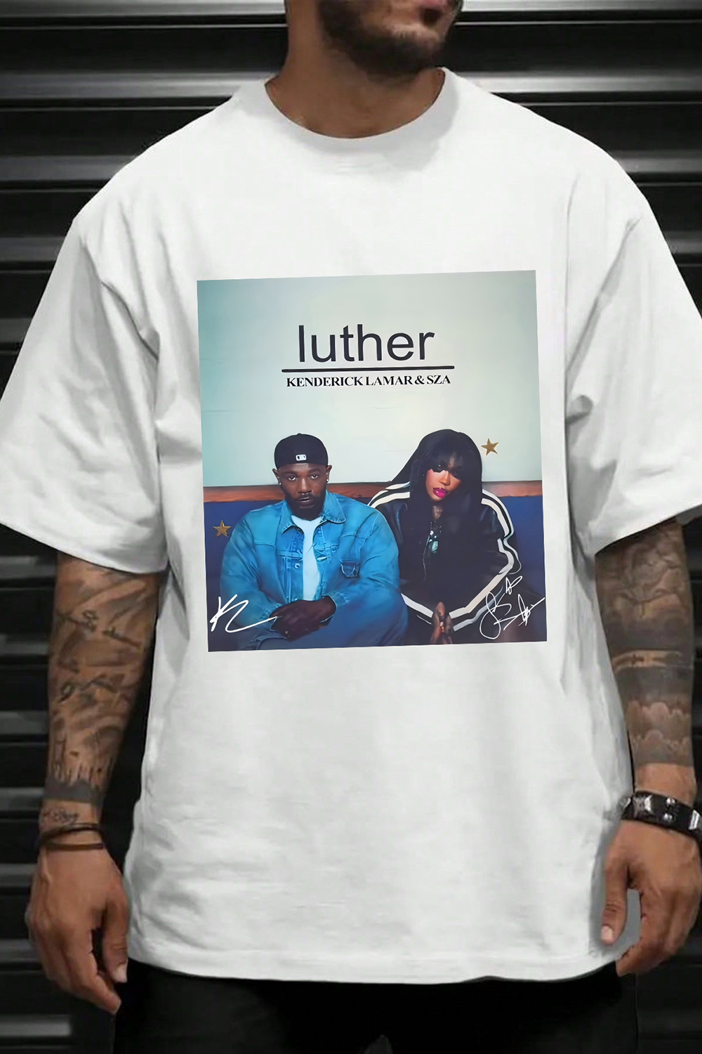 Grand Nation Tour Luther Kendrick Sza Tee For Men