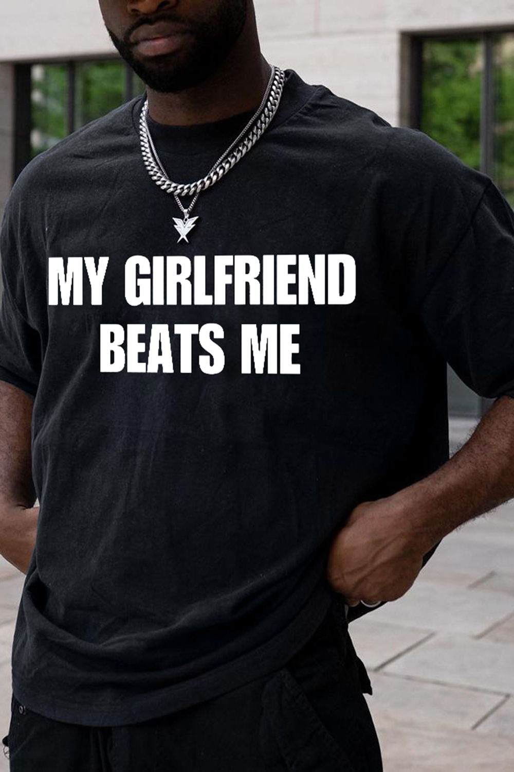 My Girlfriend Beats Me Funny Tee For Men