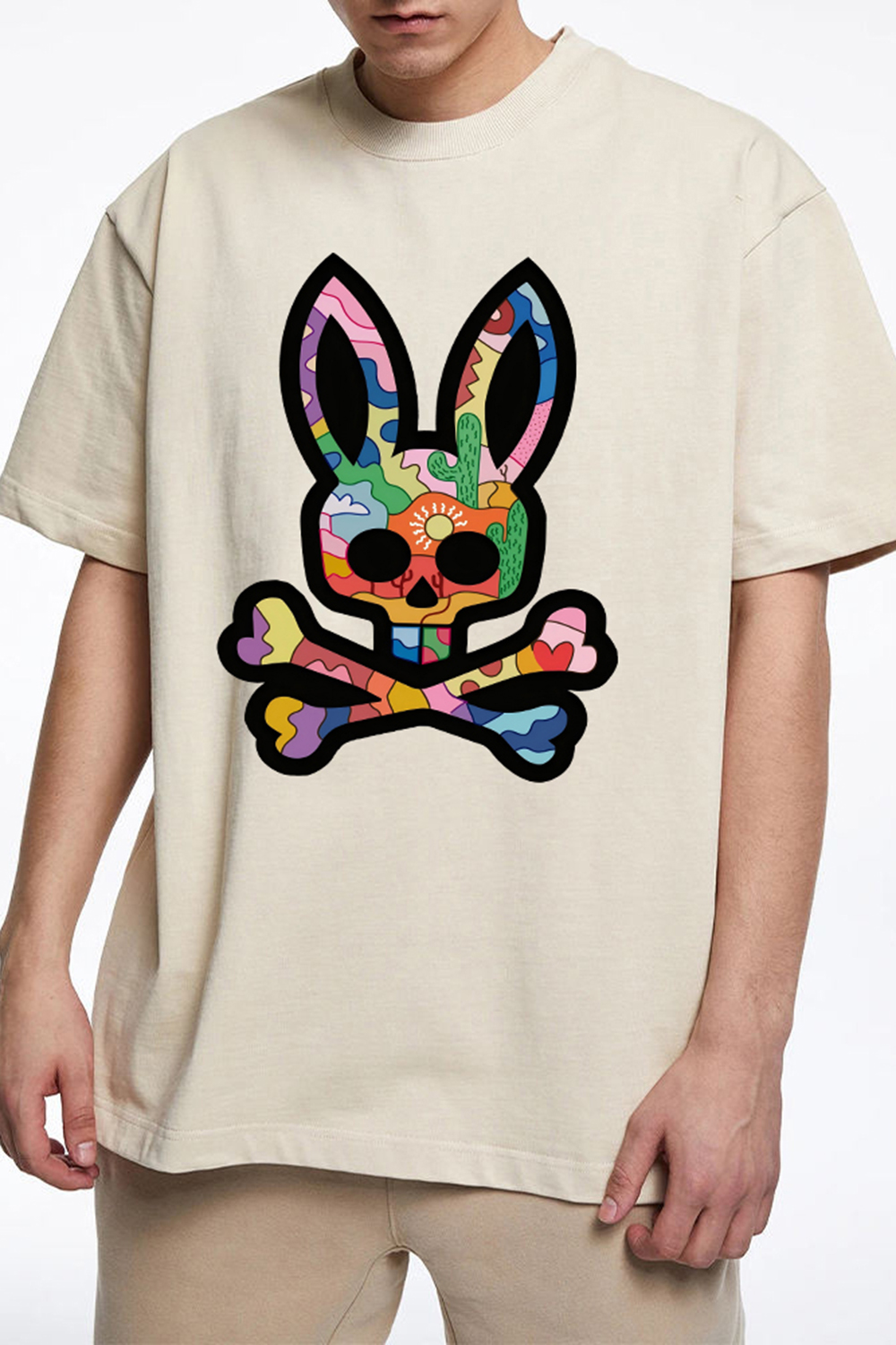 Bone Rabbit Graphic Tee For Men