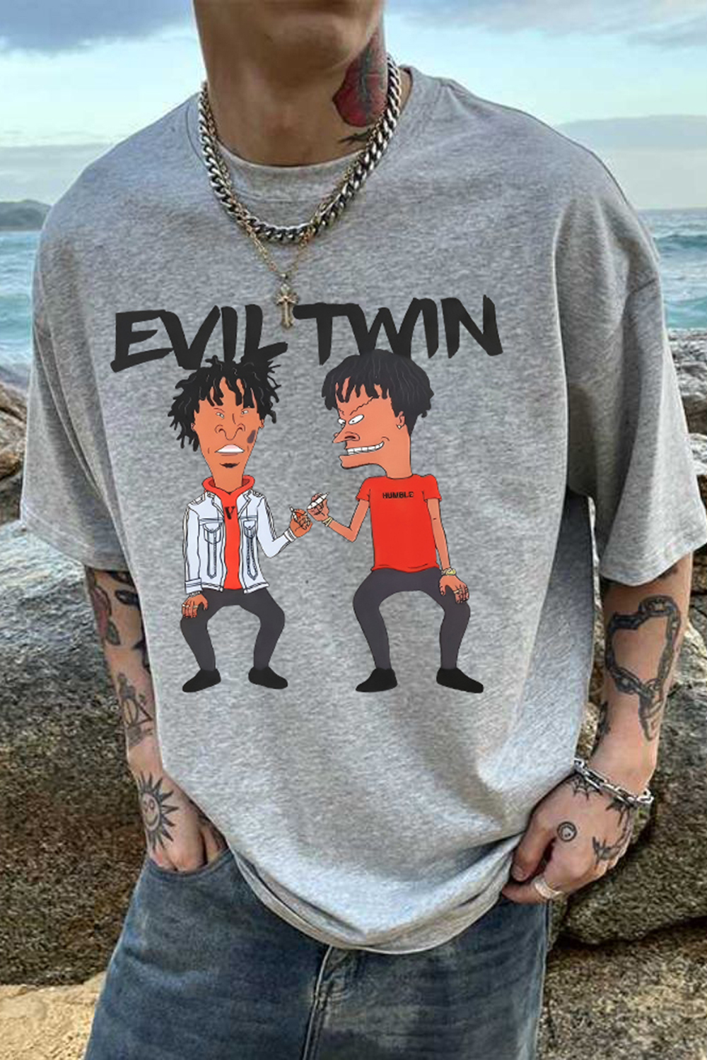 Evil Twins Playboy Carti Kendrick Lamar Tee For Men