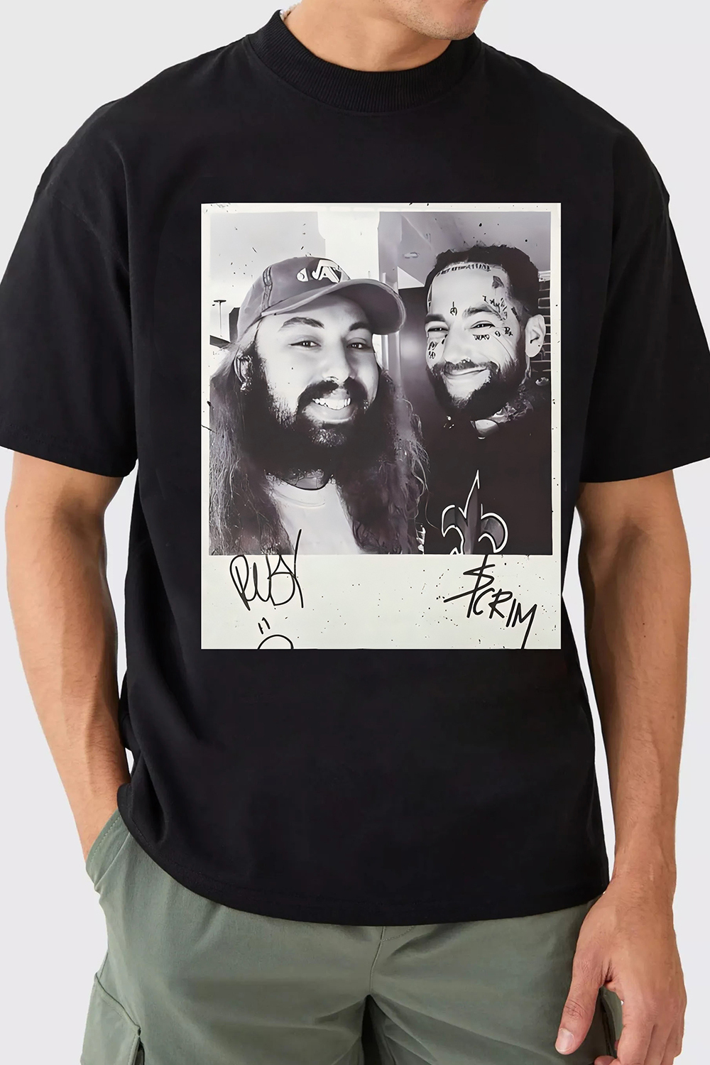 Grey Day 59 Polaroid Graphic Tee For Men