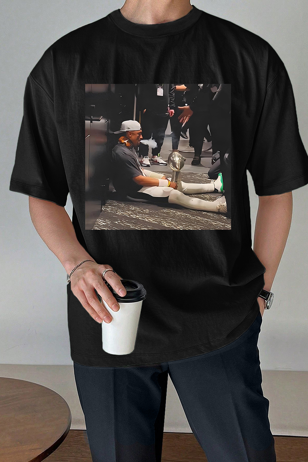 Vintage Jalen Hurts Victory Cigar Graphic Tee For Men
