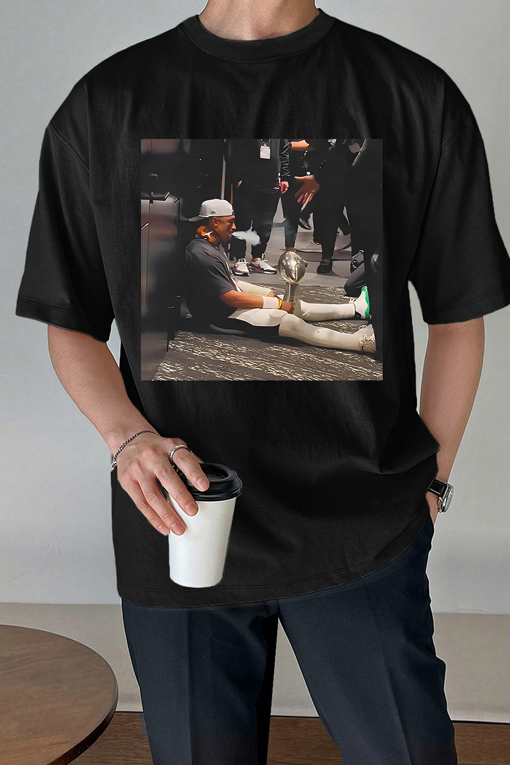 Vintage Jalen Hurts Victory Cigar Graphic Tee For Men