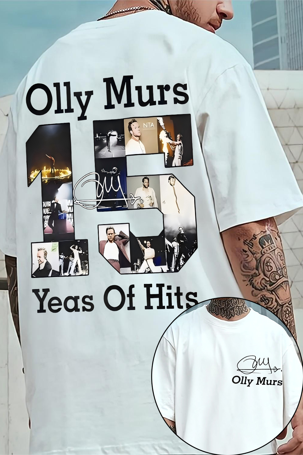 Olly Murs 15 Year of Hits Tee For Men