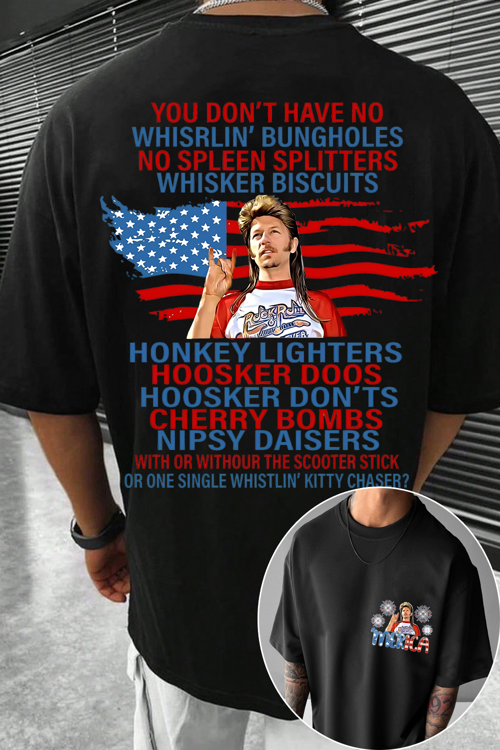 Merica 4th of July Joe Dirt Tee For Men