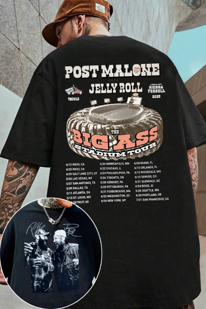Post Malone Jelly Roll Concert Tee For Men