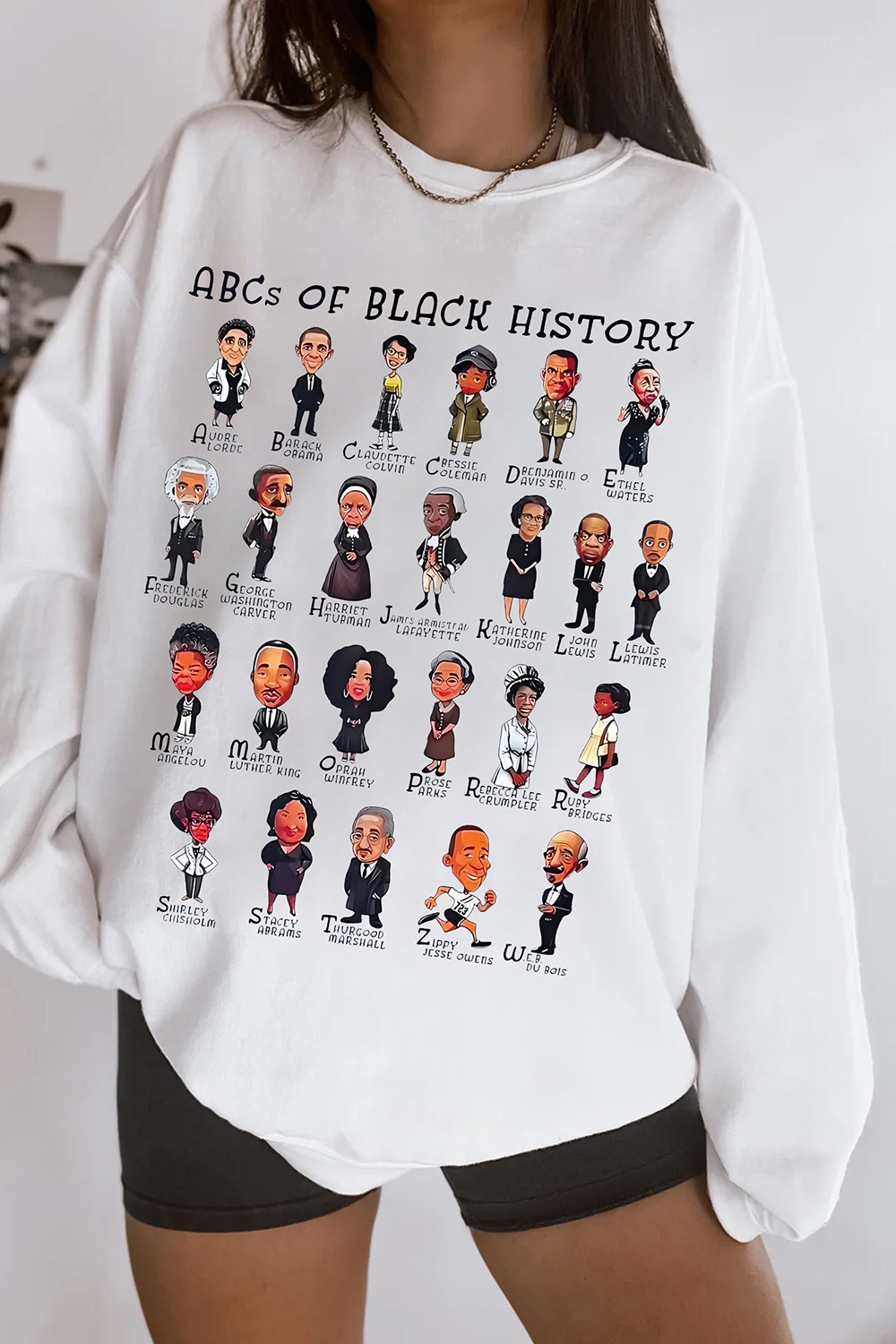 Black History Month ABCs Sweatshirt For Women