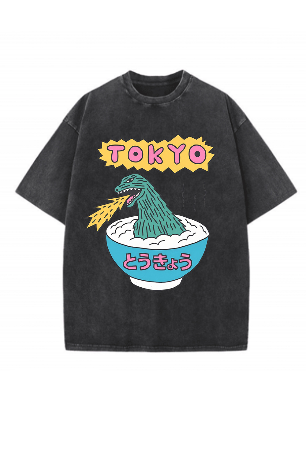 Tokyo Godzilla Washed Tee For Men