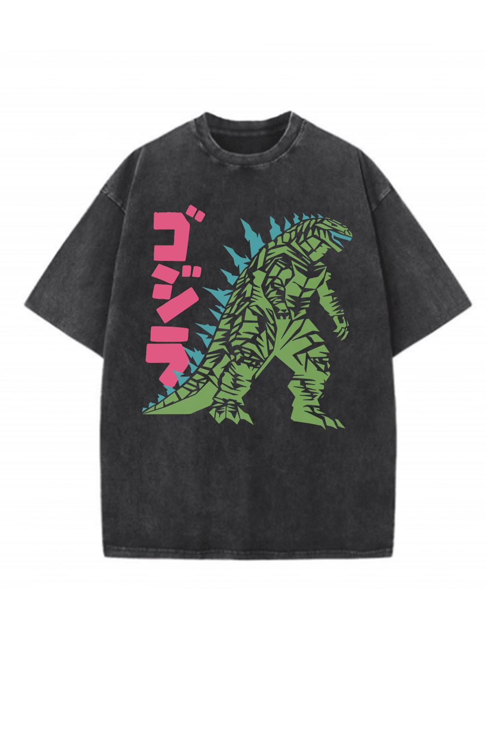 Vintage Godzilla Japanese Monster Washed Tee For Men