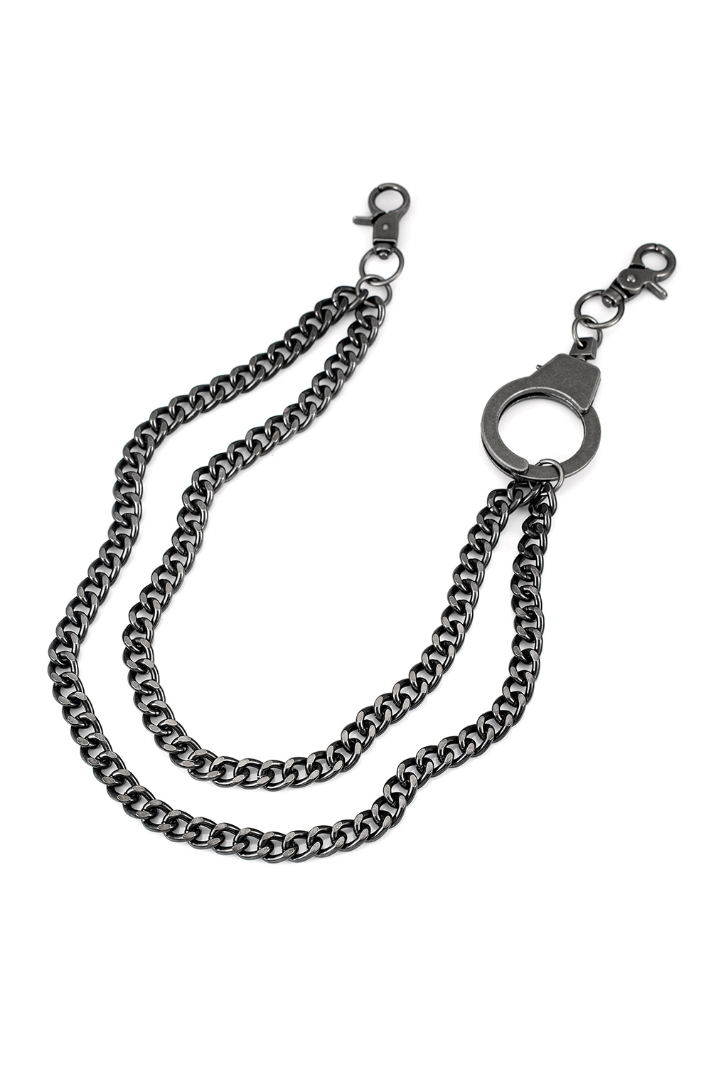 Hip Hop Waist Belt Chain Handcuffs for Men