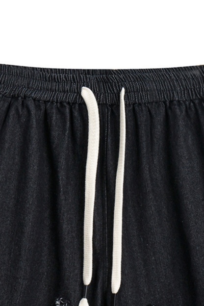 Wash Denim Cargo Shorts Flash Loose Men Knee Shorts