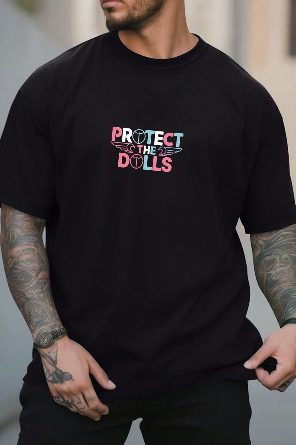 Letter Print T-Shirt Tee for Men