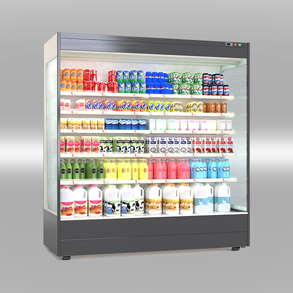 Remote dual air curtain open chiller