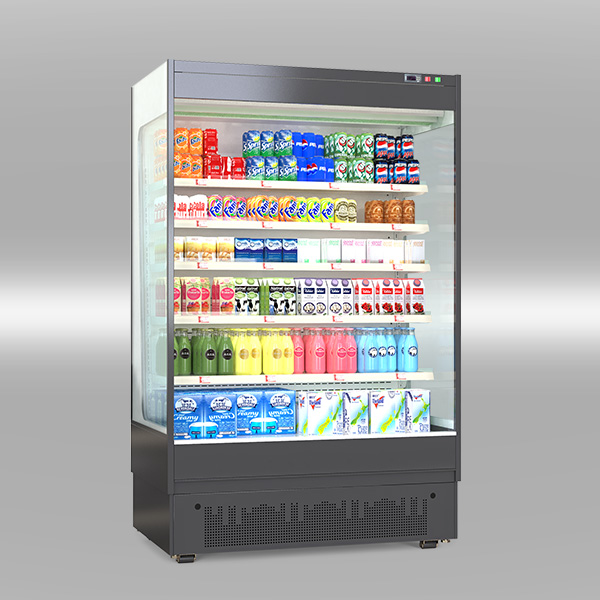 Plug in dual air curtain open chiller