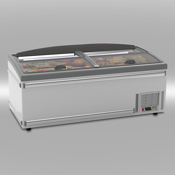 CURVED GLASS COMBINE ISLAND FREEZER