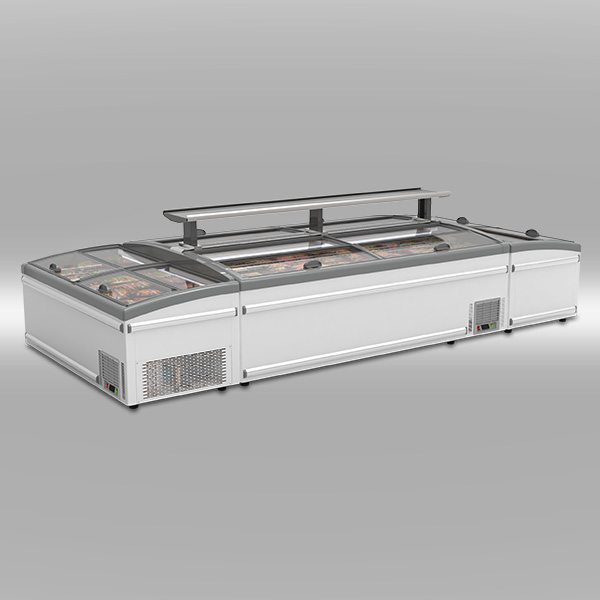 CURVED GLASS COMBINE ISLAND FREEZER