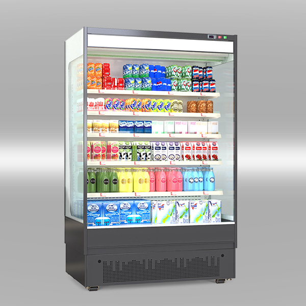 Plug in dual air curtain open chiller