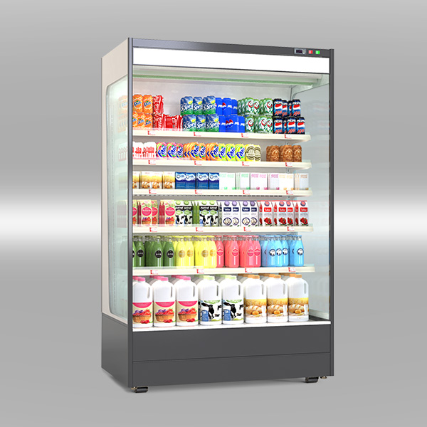 Remote dual air curtain open chiller